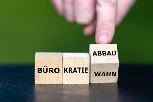 Bürokratieabbau Aufschrift